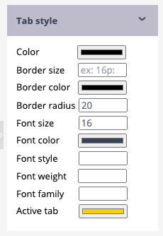 Tab style option