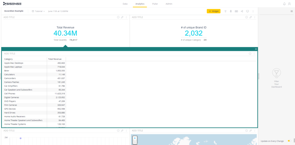 Sample Accordian sub-dashboard image