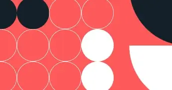 Abstract geometric design with circles and shapes