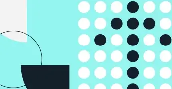 Abstract geometric design with circles and shapes