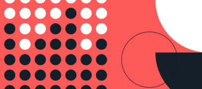 Abstract geometric design with circles and shapes