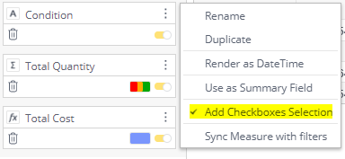Add checkboxes selection option