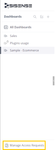 Manage access requests option