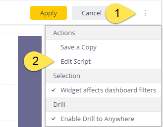 Sample indicator widget’s script editor